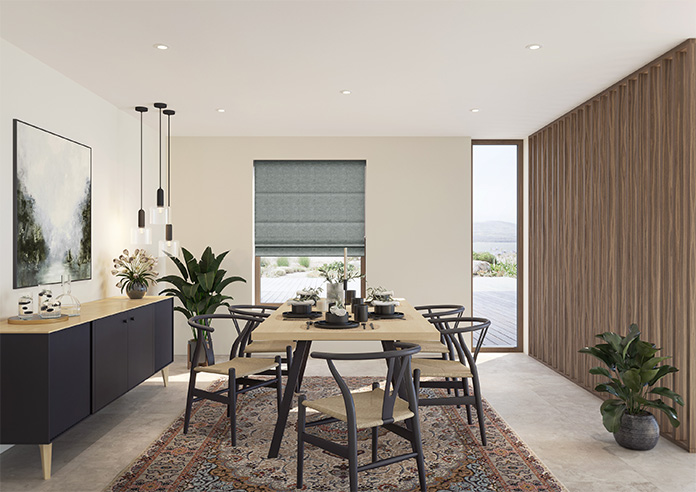 Atina (Blackout), Mottled Black - Roman Blind - Image 8